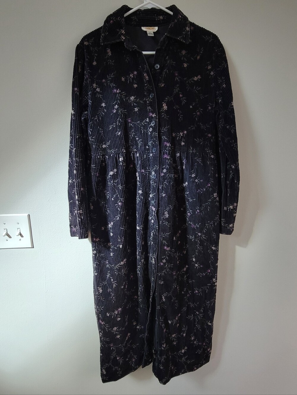 Talbots Corduroy Button Front Dress Women Size 10 Prairie Modest Cottagecore